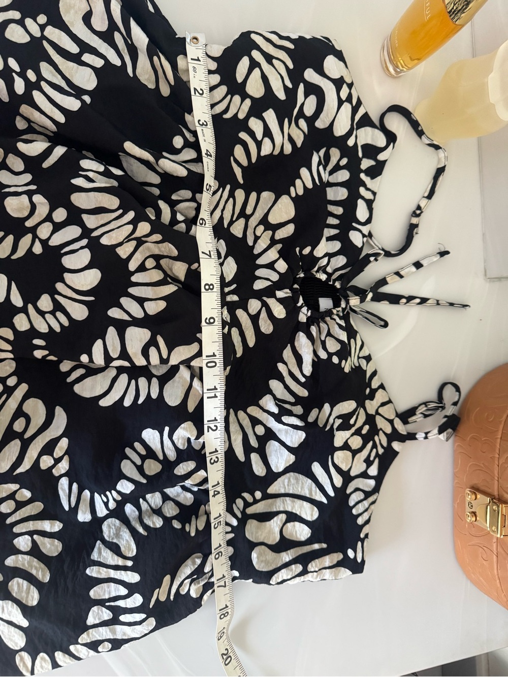 Nine West Black and White Floral Print Midi Dress - Picture 9 of 12